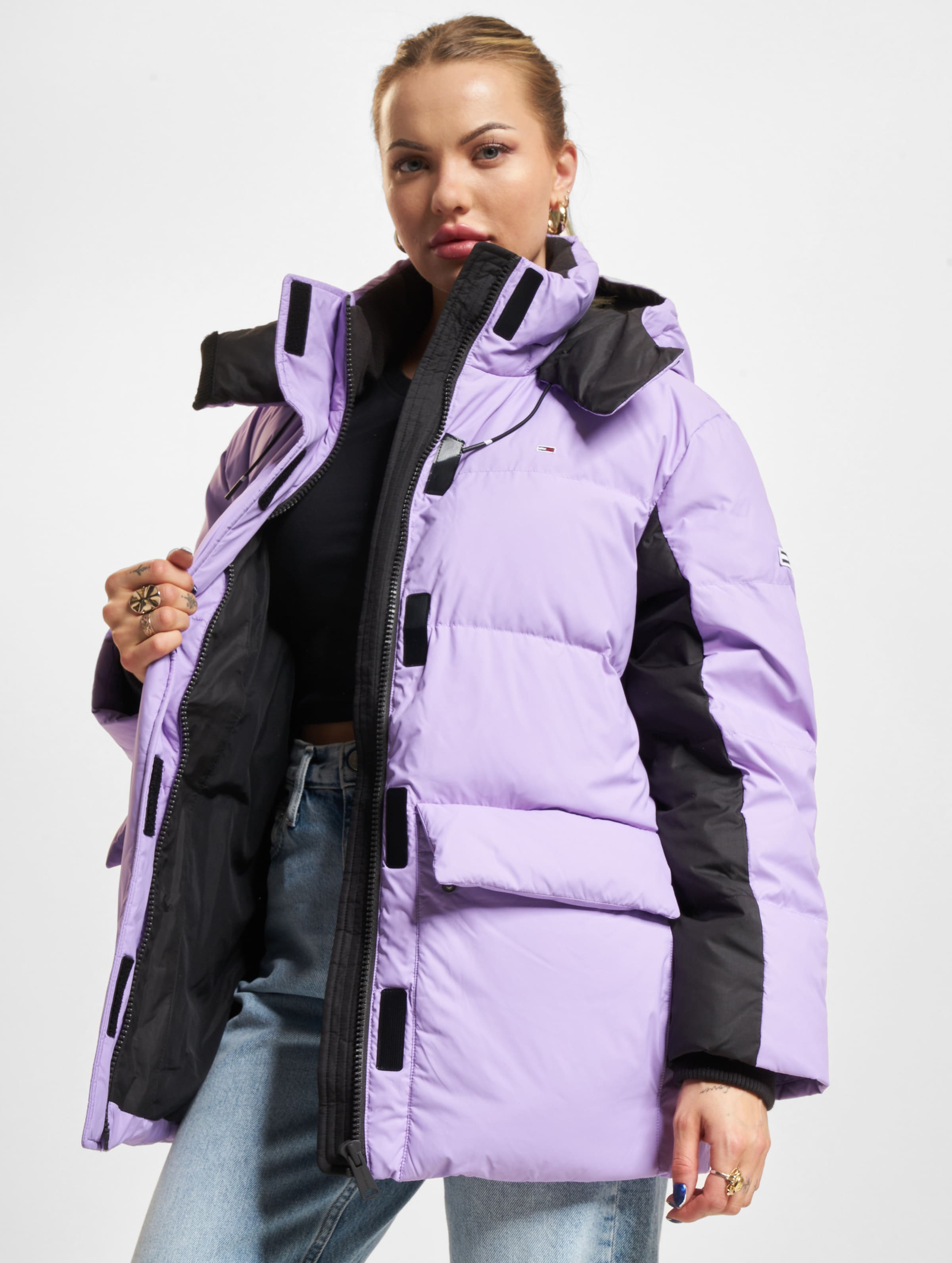 Tommy Jeans Contrast Jacket Frauen,Unisex op kleur violet, Maat M