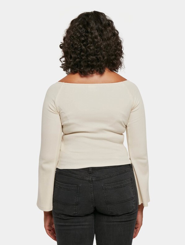 Ladies Short Rib Wide V-Neck-1