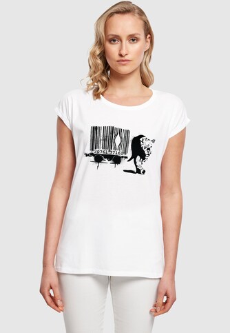 Ladies Brandalised - Barcode Leopard Circle T-Shirt