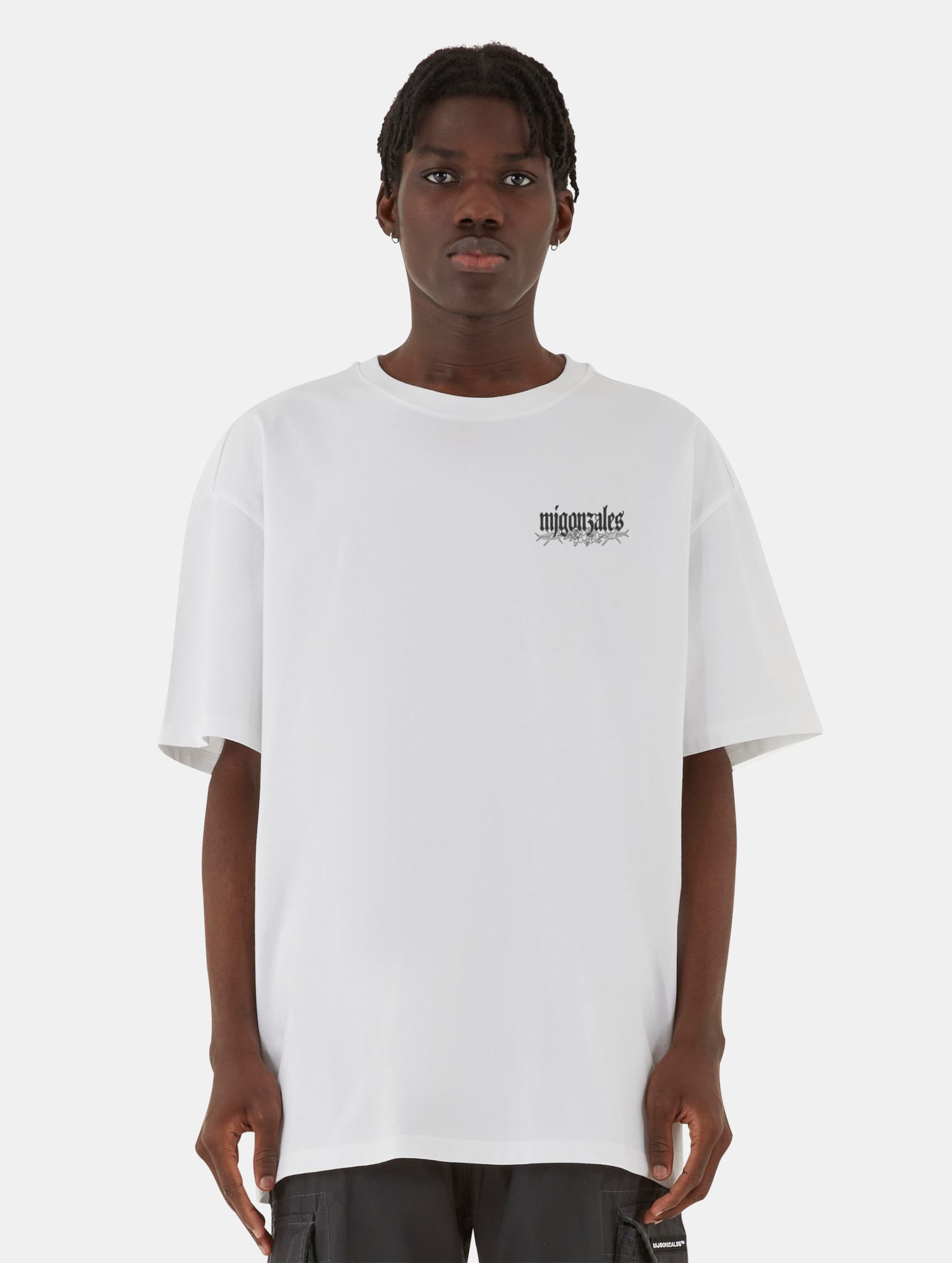 MJ Gonzales Barbed Wings Heavy Oversized T-Shirts Männer,Unisex op kleur wit, Maat XL