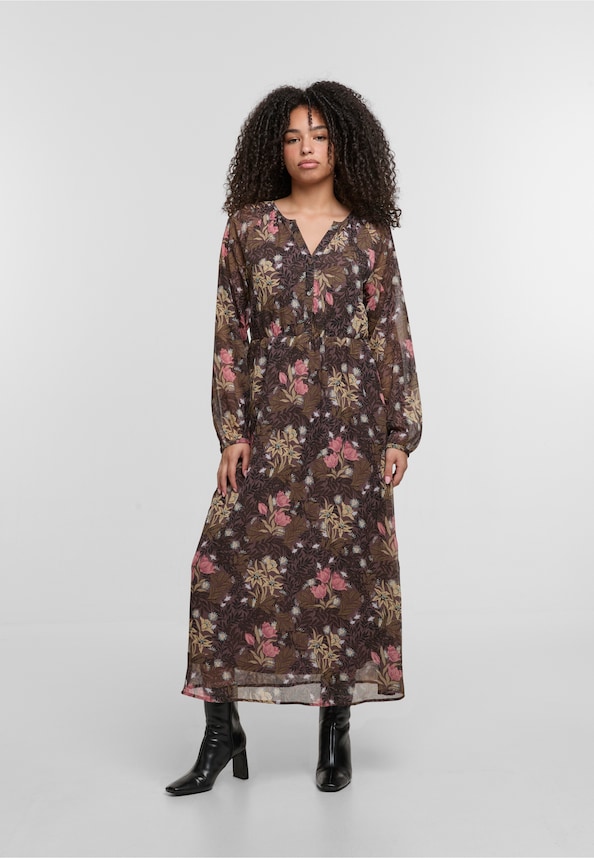 ONLY Damen Midi V-Neck Chiffon-0