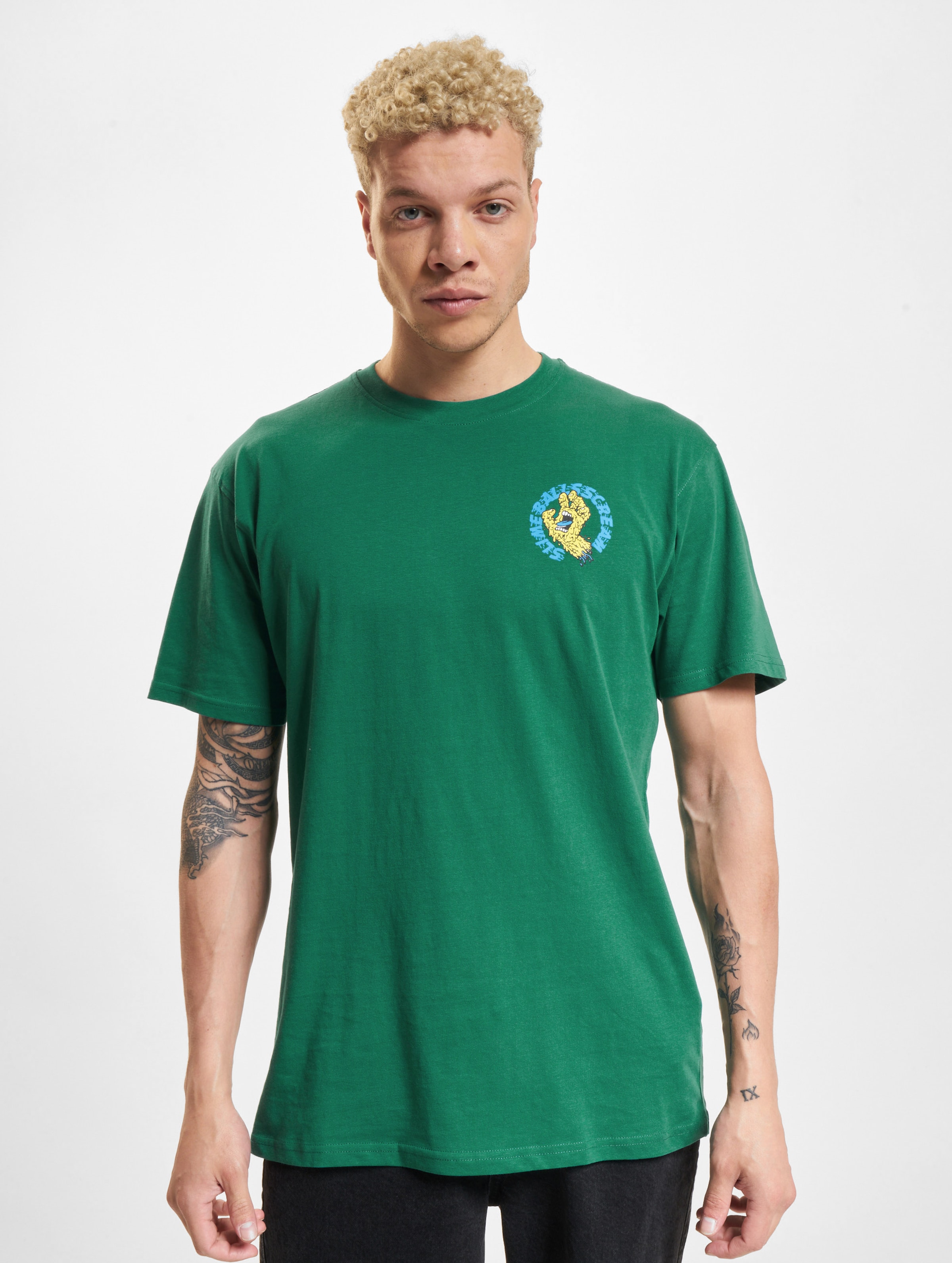 Santa Cruz SB Hand T-Shirt Männer,Unisex op kleur groen, Maat L