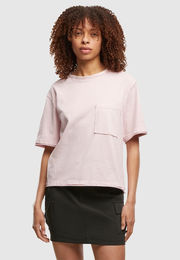 Ladies Washed Jersey Boxy -0