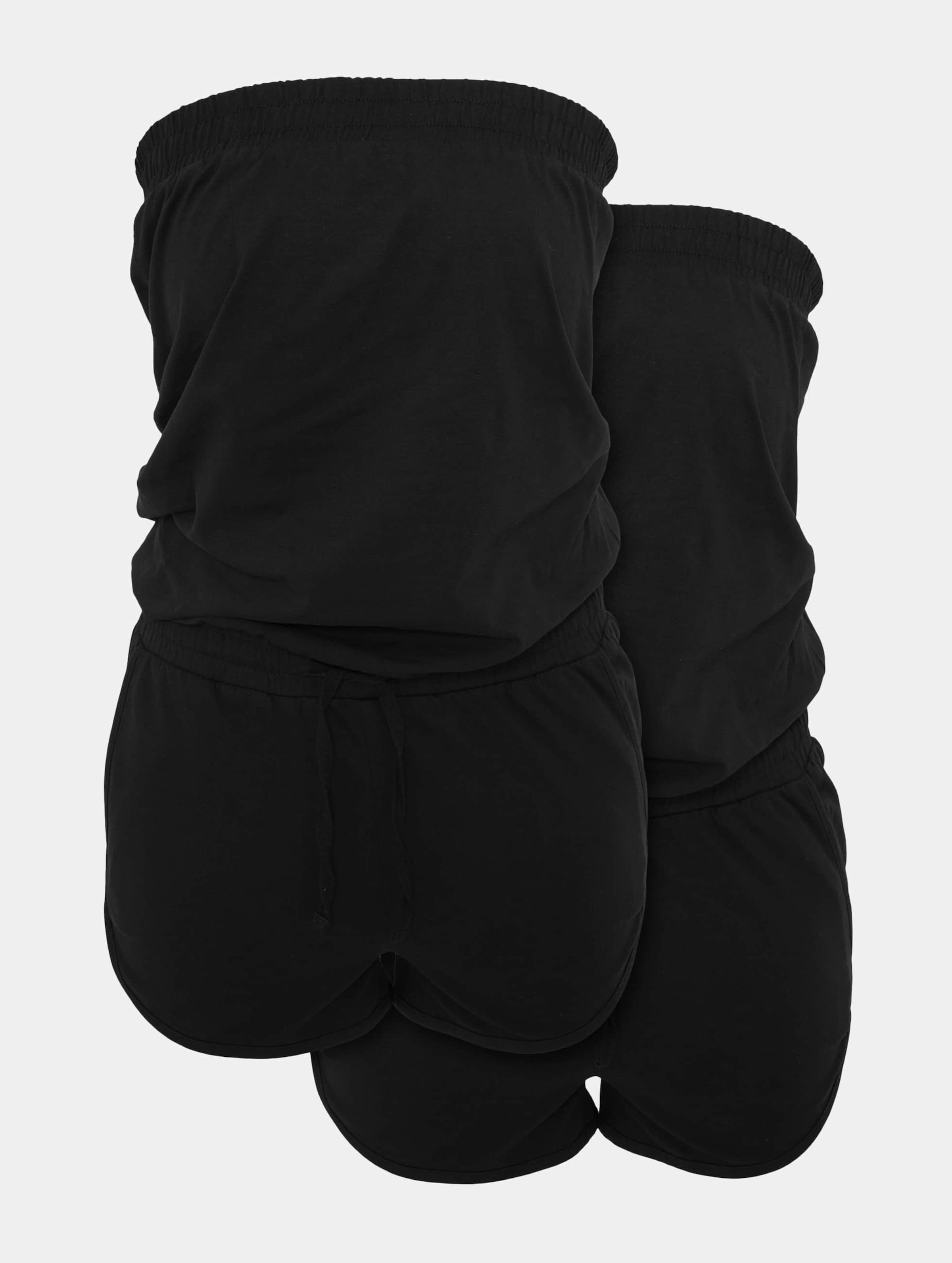 Build Your Brand Ladies Hot Jumpsuit 2-Pack Vrouwen op kleur zwart, Maat L