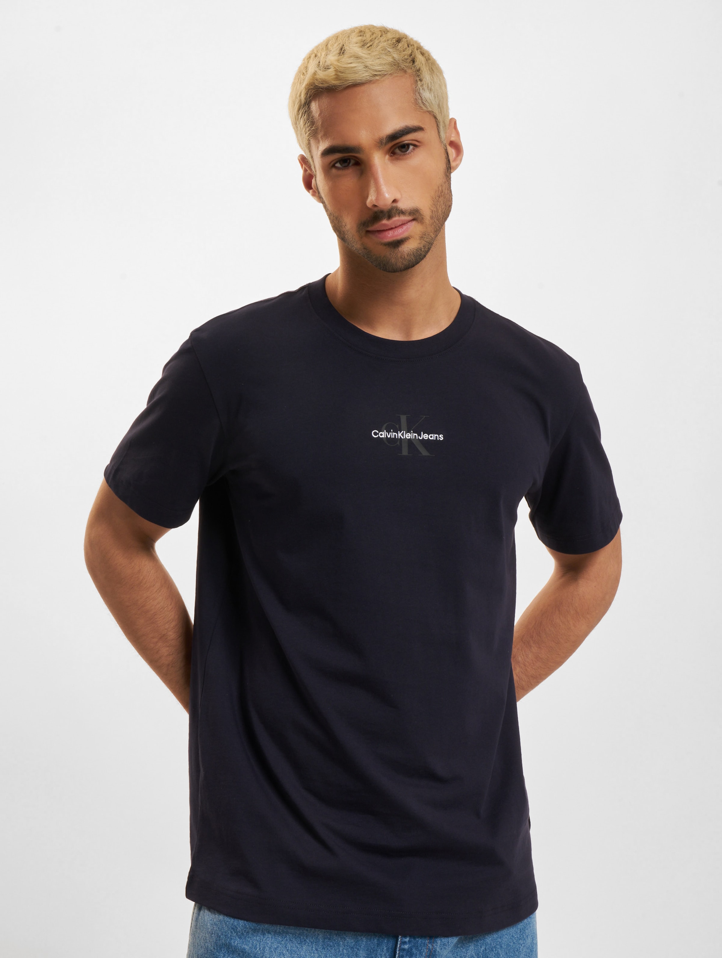 Calvin Klein Jeans Monologo Regular T-Shirt Mannen op kleur zwart, Maat M