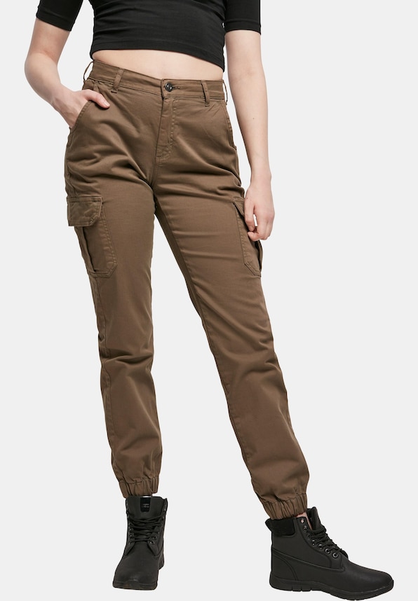 Ladies High Waist Cargo Pants-0