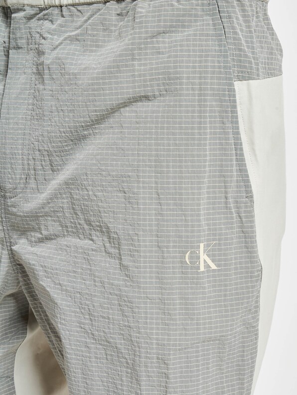 Calvin Klein Mix Media Ripstop Sweat Pants Eggshell-5