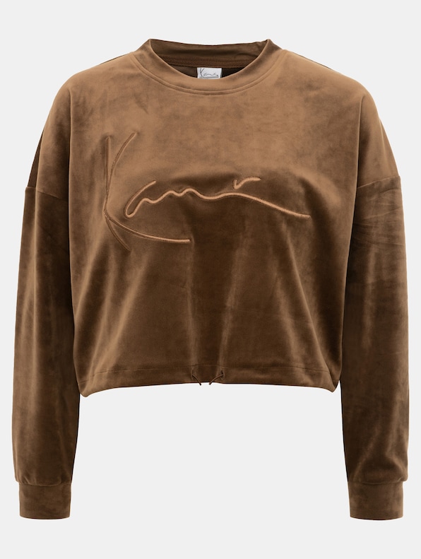 Signature Velvet Crop Crew-5