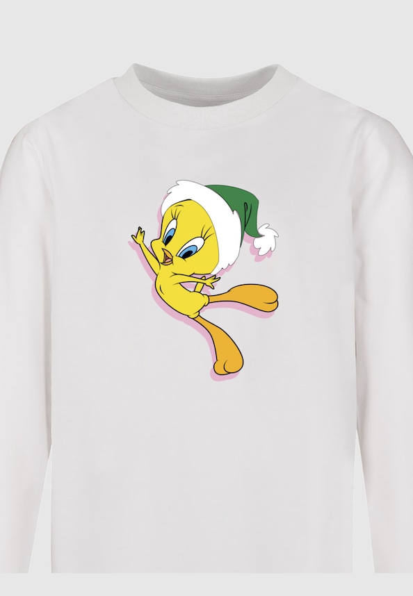 Kids Looney Tunes - Tweety Christmas Hat Longsleeve-2