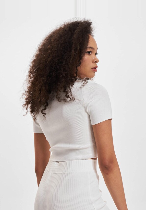 Only Onlebba Ss Crop O-Neck Knit Sweatshirt-1