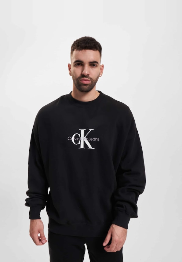 Calvin Klein Jeans Monologo Oversized Crew Neck Sweater-1