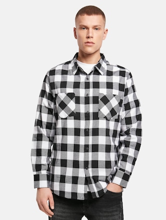 Build Your Brand Checked Flanell Shirt