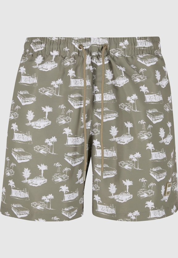 Pattern Swim Shorts-3