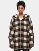 Ladies Hooded Oversized Check Sherpa-2