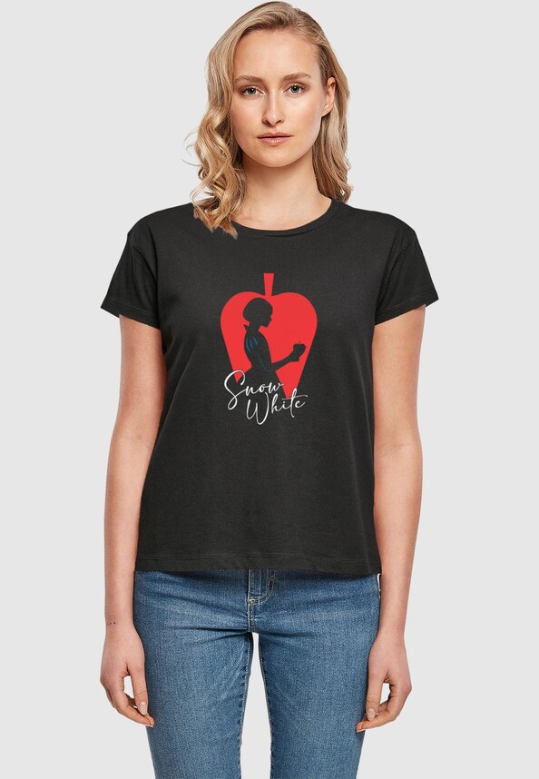 Ladies Snow White - Apple Silhouette Box Tee-0