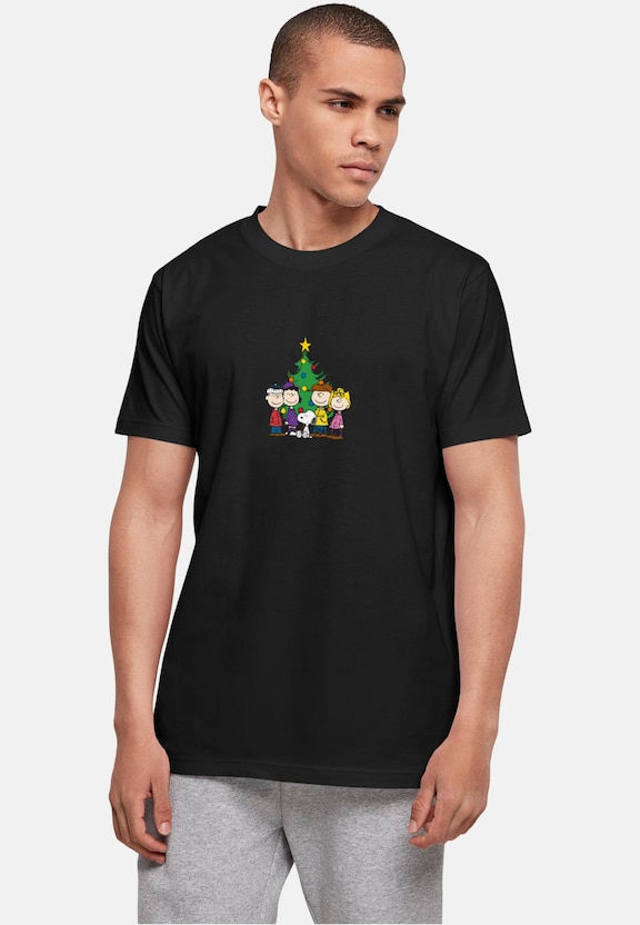 Peanuts Christmas Tree Basic Round Neck-0