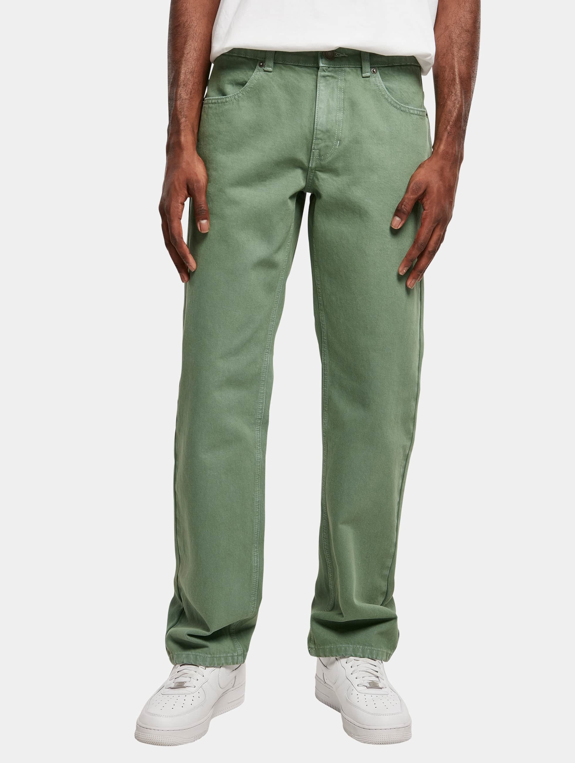 Urban Classics Broek rechte pijpen -Taille, 40 inch- Colored Loose Fit Jeans Groen