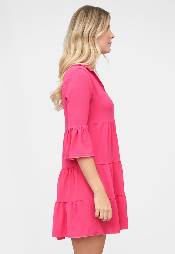 Cloud5ive Stufenkleid V-Neck Kragen-3