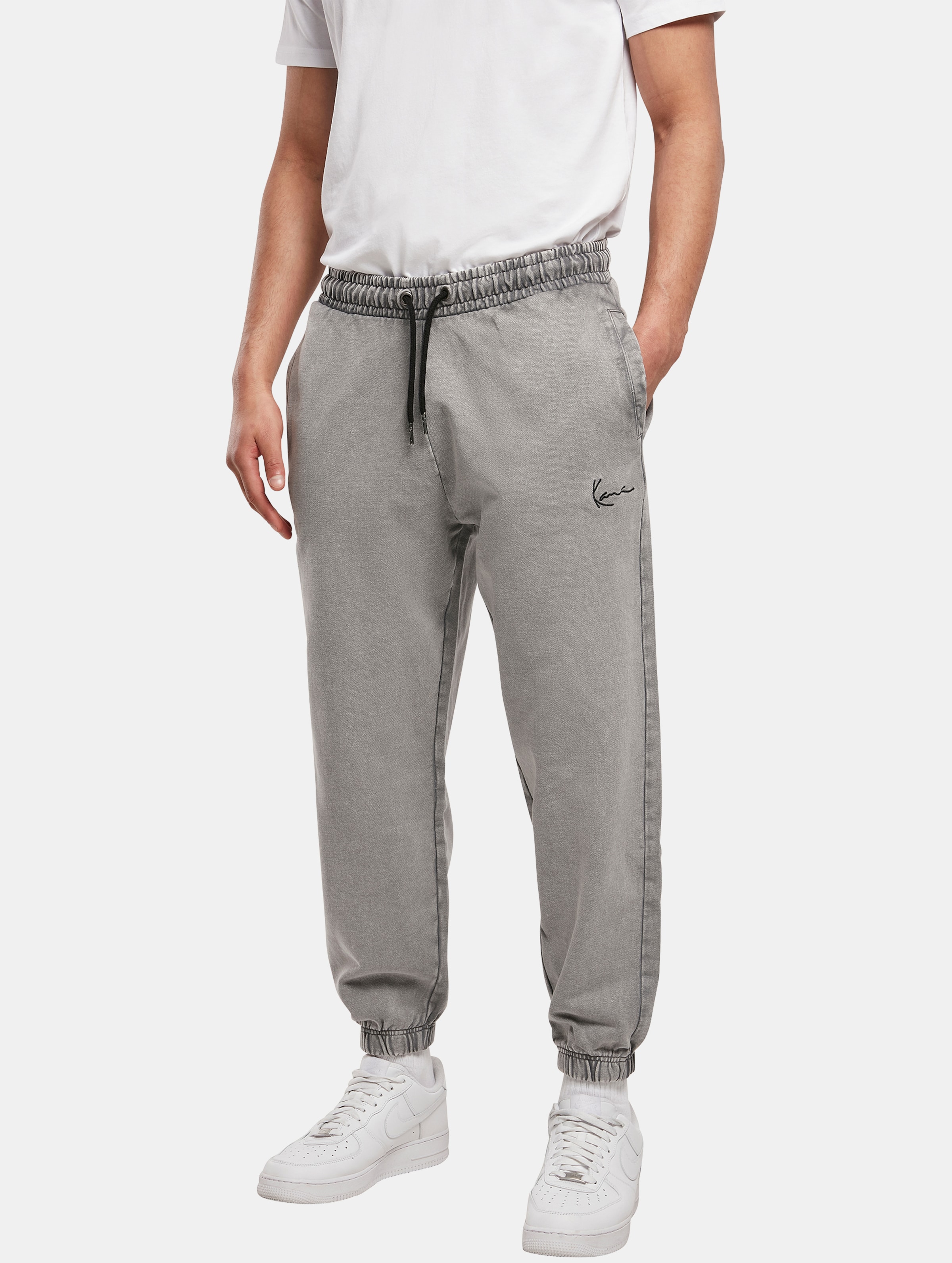 Karl Kani Small Signature Regular Fit Sweatpants Männer,Unisex op kleur grijs, Maat XL