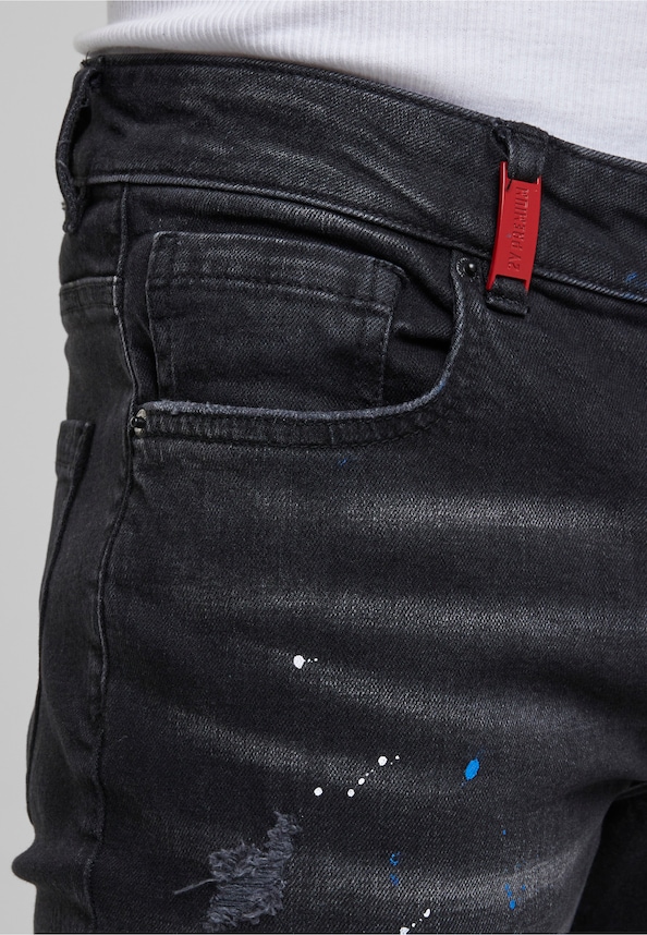 LEONARDO RIPPED SLIM FIT JEANS-5