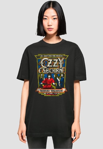 Ladies Ozzy Osbourne - No Rest For The Wicked Oversized Boyfriend Tee