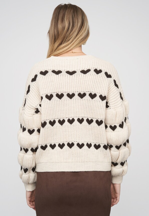 Knit Sweater with hearts-1