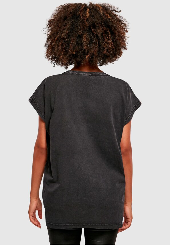 Ladies Deadpool - Family Corps Acid Washed T-Shirt-1