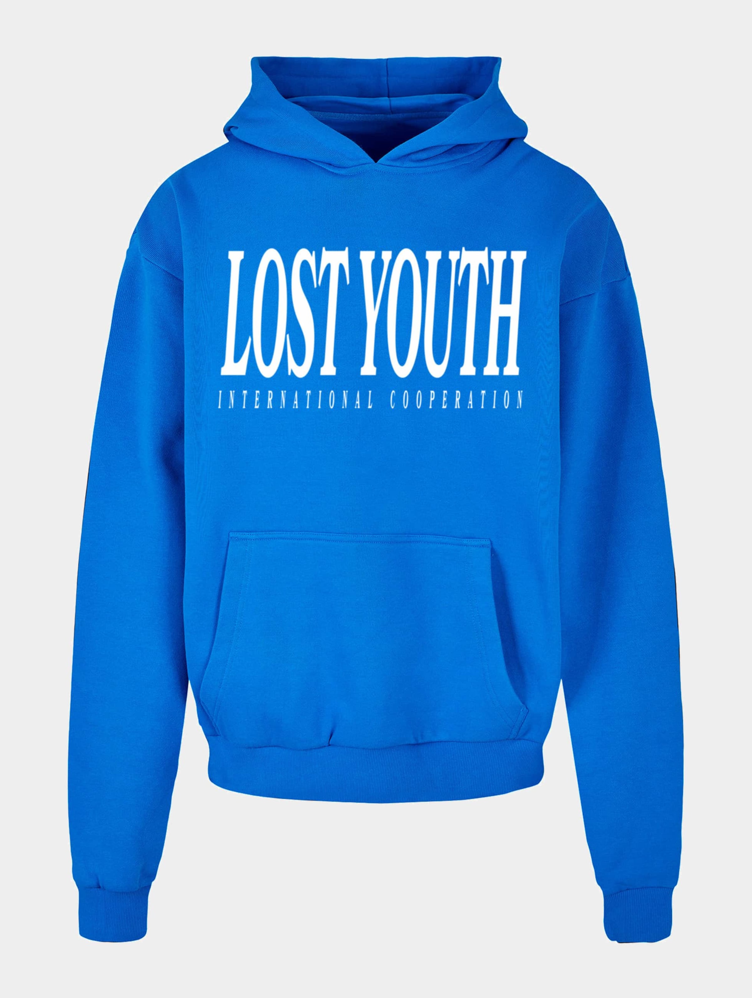 Lost Youth LY HOODY - INTERNATIONAL Mannen op kleur blauw, Maat 5XL