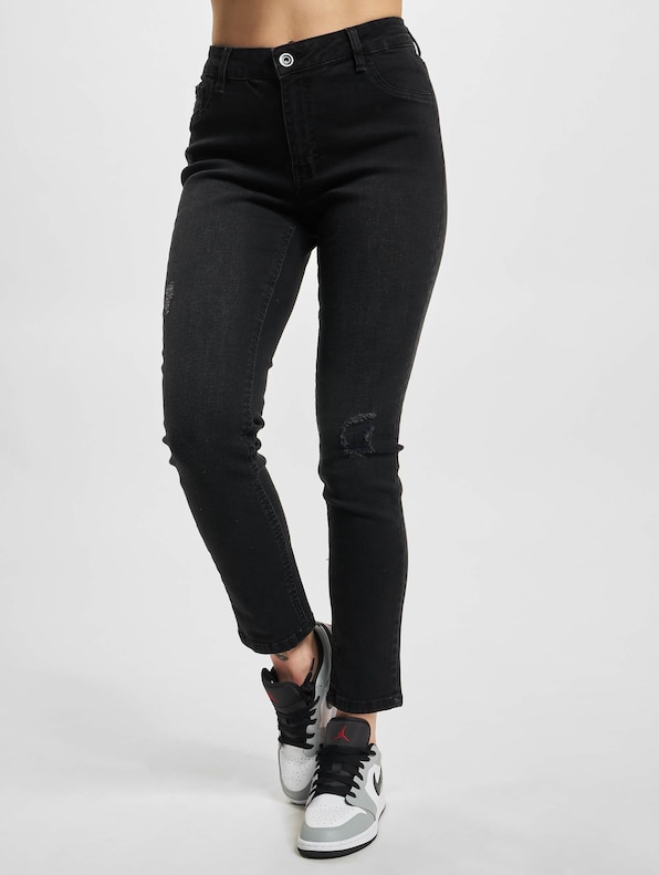 Urban Classics Ladies High Waist Skinny Denim Jeans-2