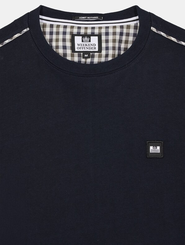 Weekend Offender MANUEL TEE WITH CHECK PIPING-4