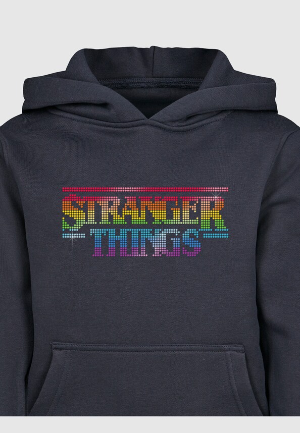 Kids Stranger Things - Rainbow Dot Logo Basic Hoody-2