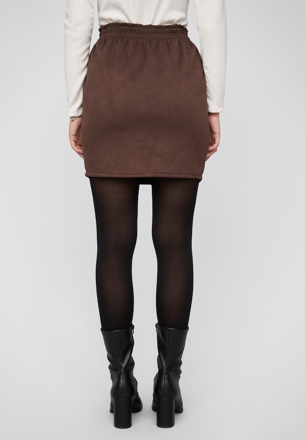Suede look skirt-1