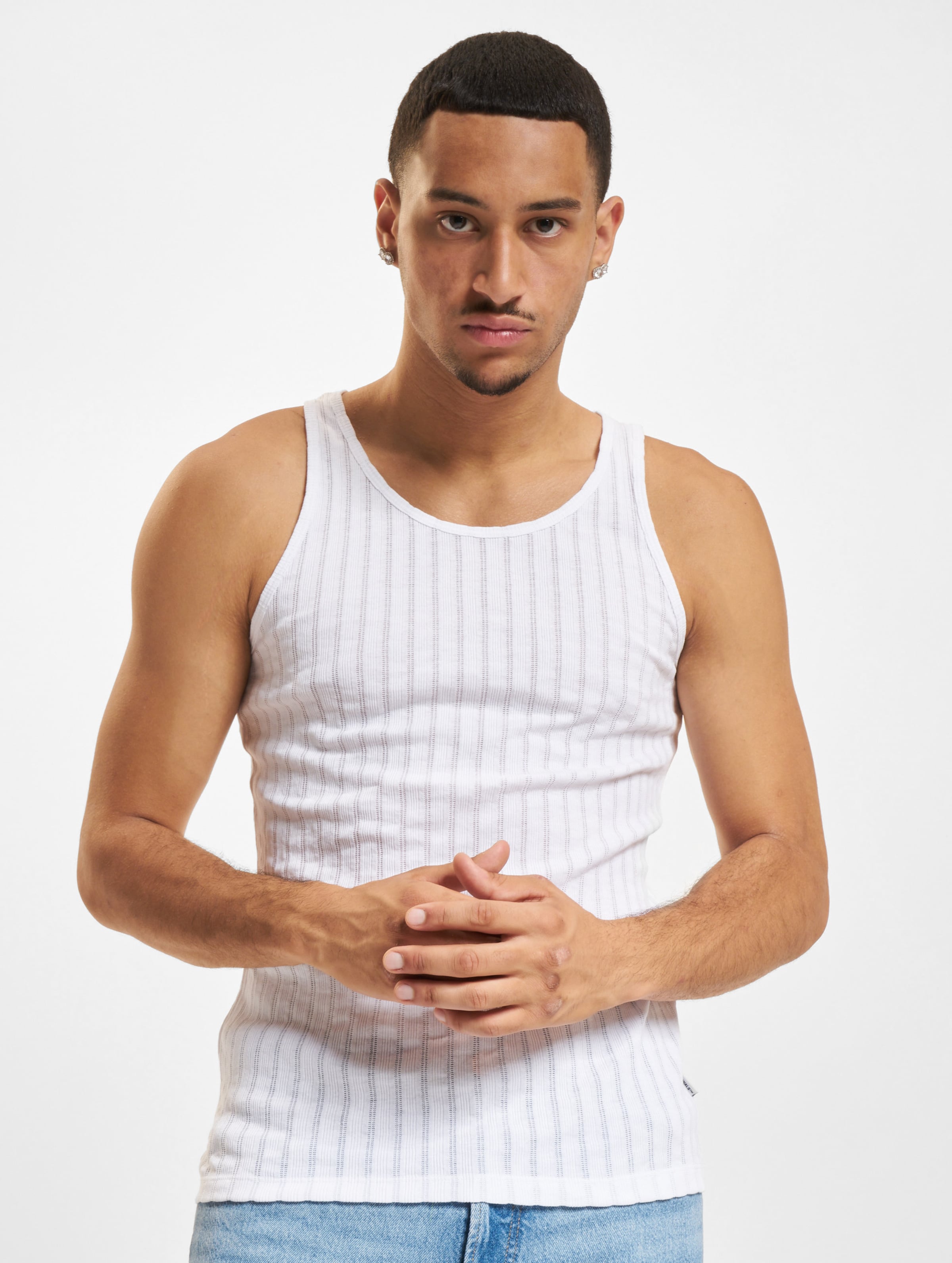 Jack & Jones Hawthorne Pointal Tank Top op kleur wit, Maat XS