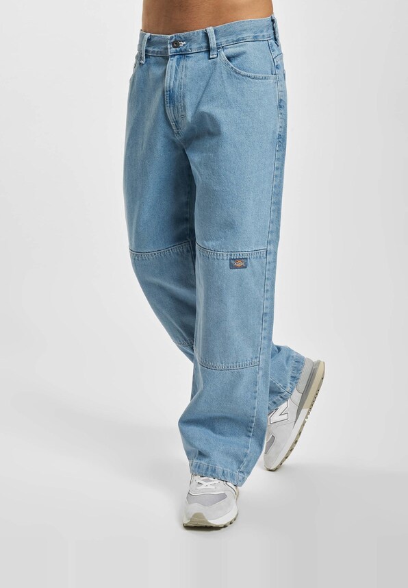 Double Knee Denim Straight-1