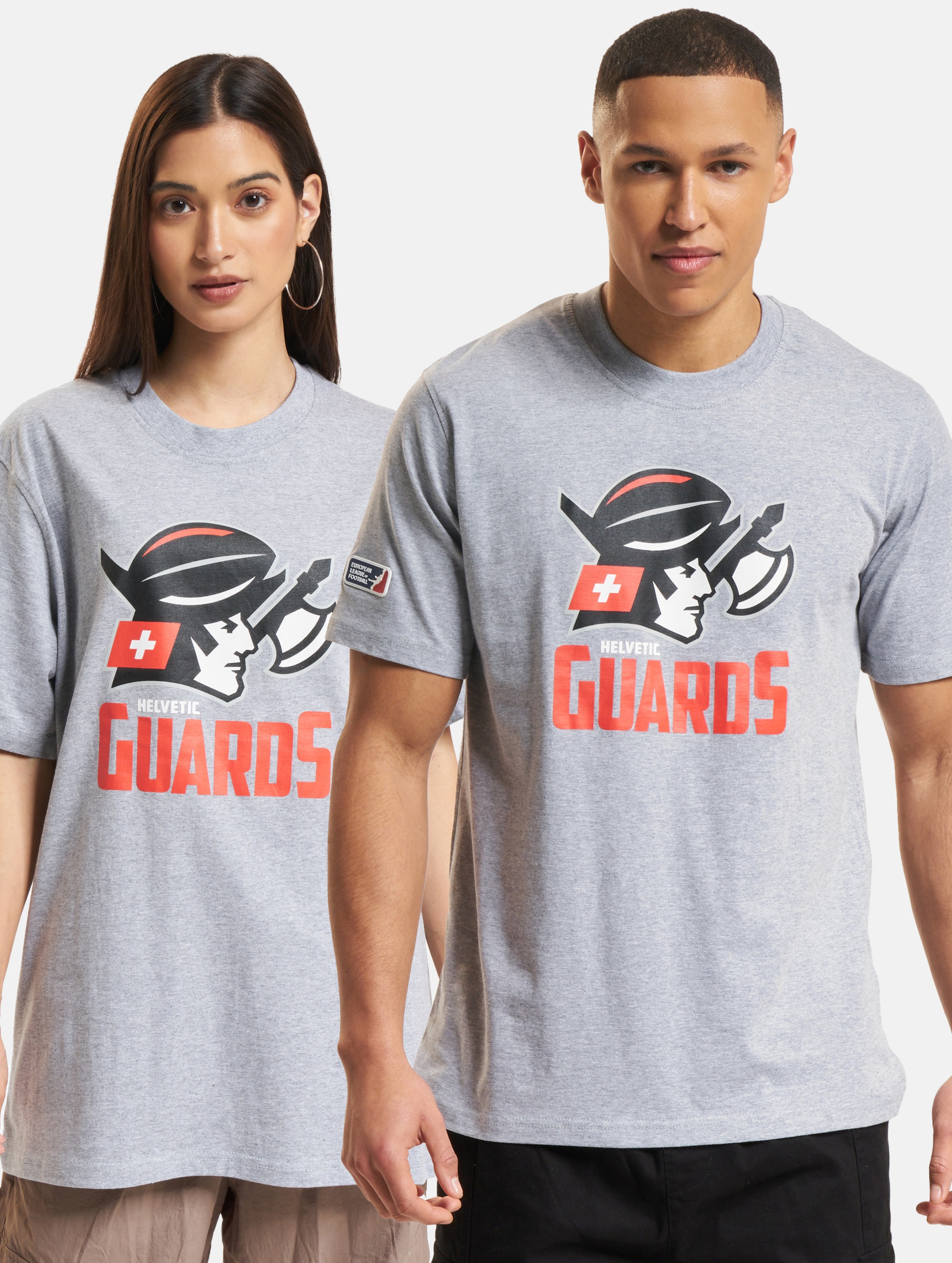 European League Of Football ELF Helvetic Guards 3 T-Shirt Unisex op kleur grijs, Maat 3XL