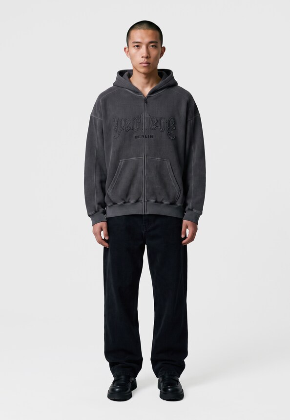 STONE LOGO ZIP HOODIE-2