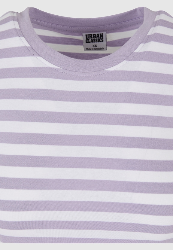 Ladies Short Striped Tee-7