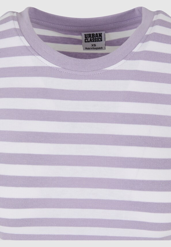Ladies Short Striped Tee-7