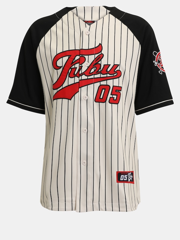 FUBU Varsity Pinstriped Baseball Jersey-6