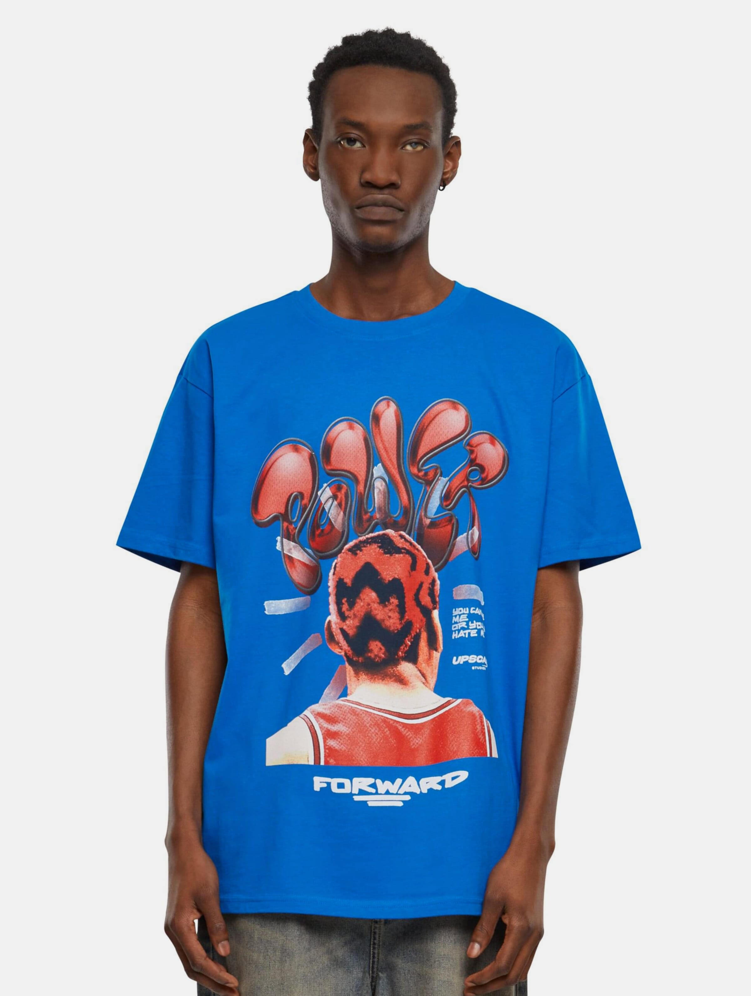 Mister Tee Upscale Power Foward 2.0 Oversize T-Shirts Männer,Unisex op kleur blauw, Maat L