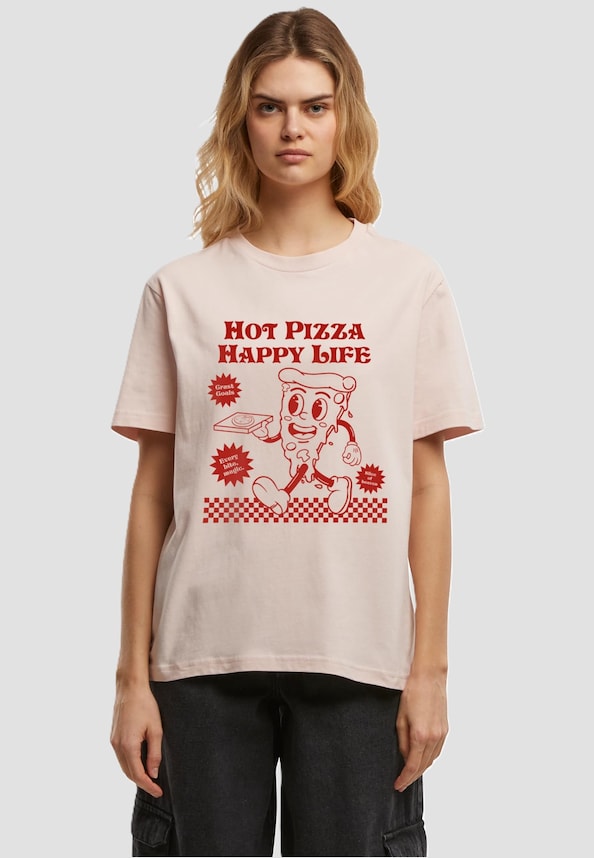 Ladies Hot Pizza Happy Life-0