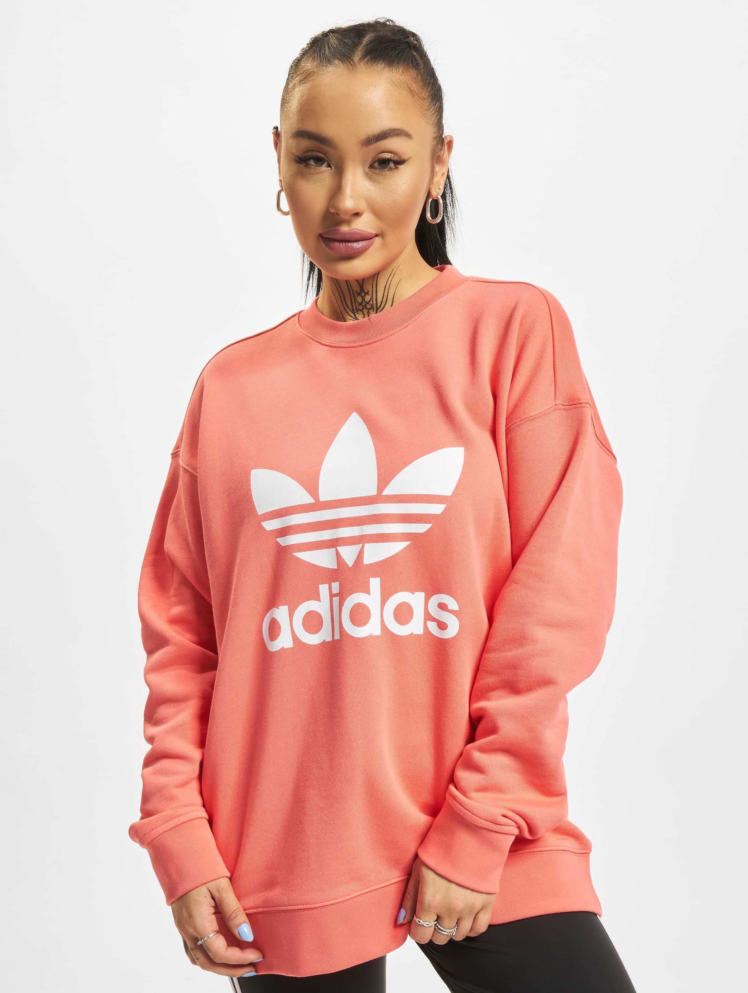 Adidas trefoil logo sweatshirt best sale