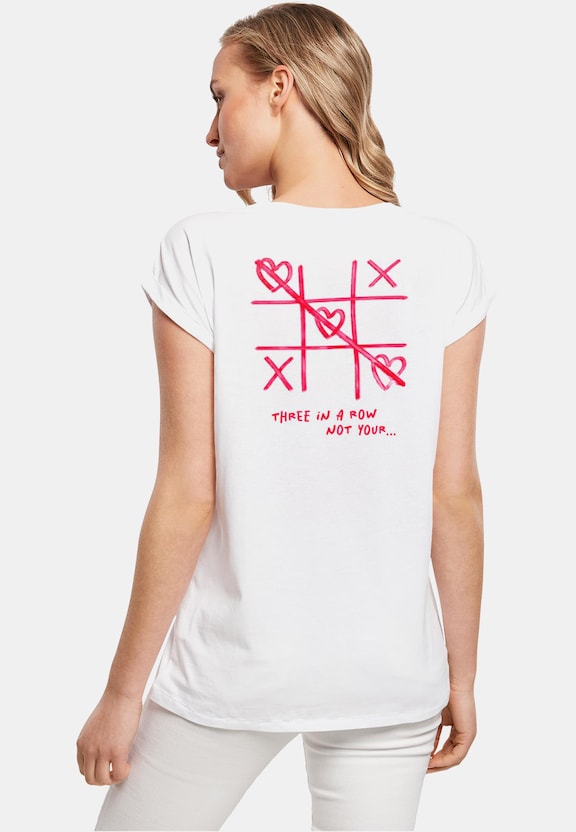 Three In A Row Ladies Extended Shoulder Tee-1