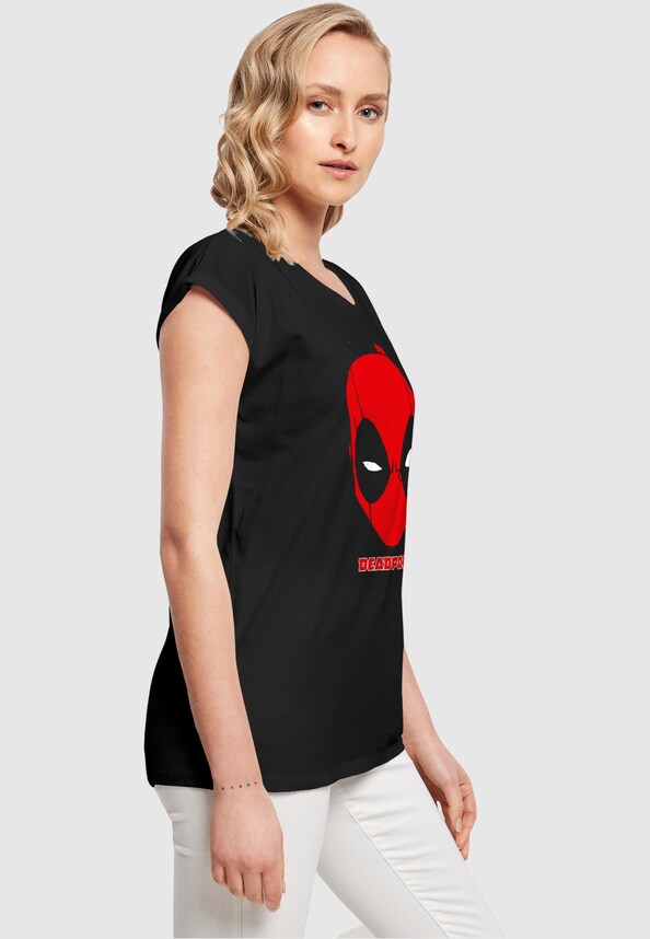Ladies Deadpool - Mask T-Shirt-3