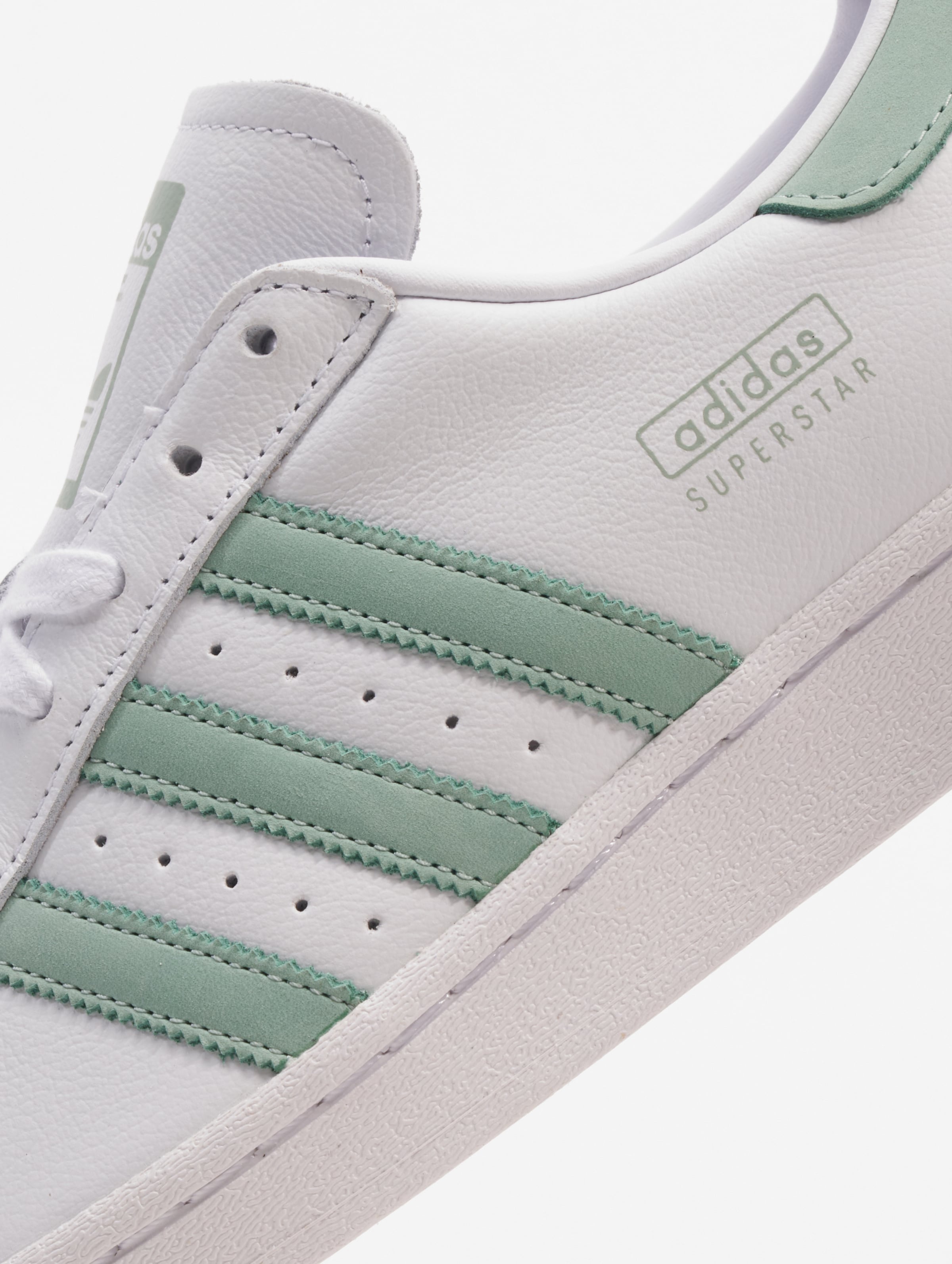 Adidas superstar mint green stripes online