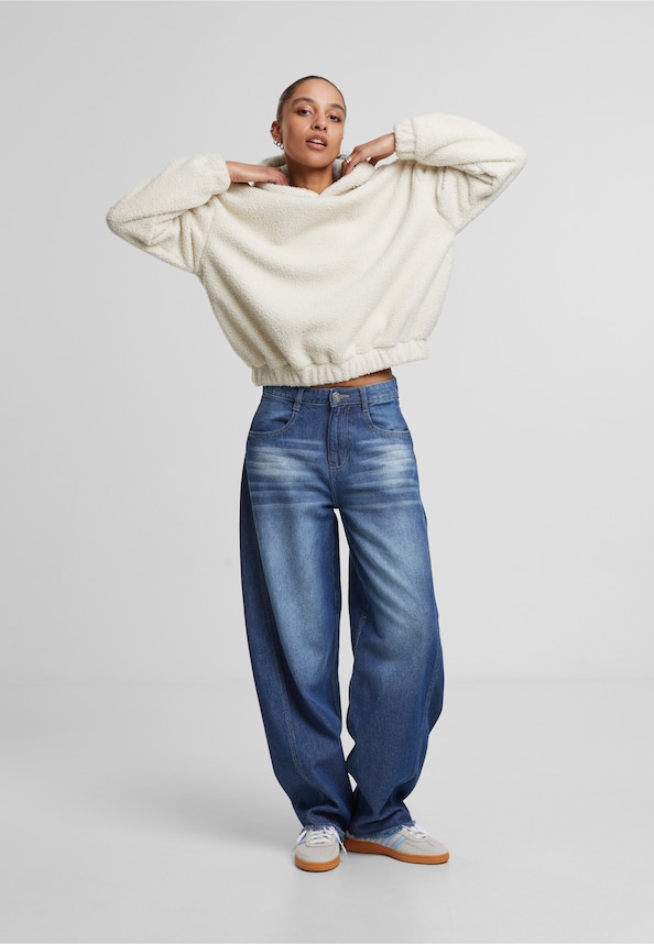 Ladies Oversized Bonded Sherpa -3