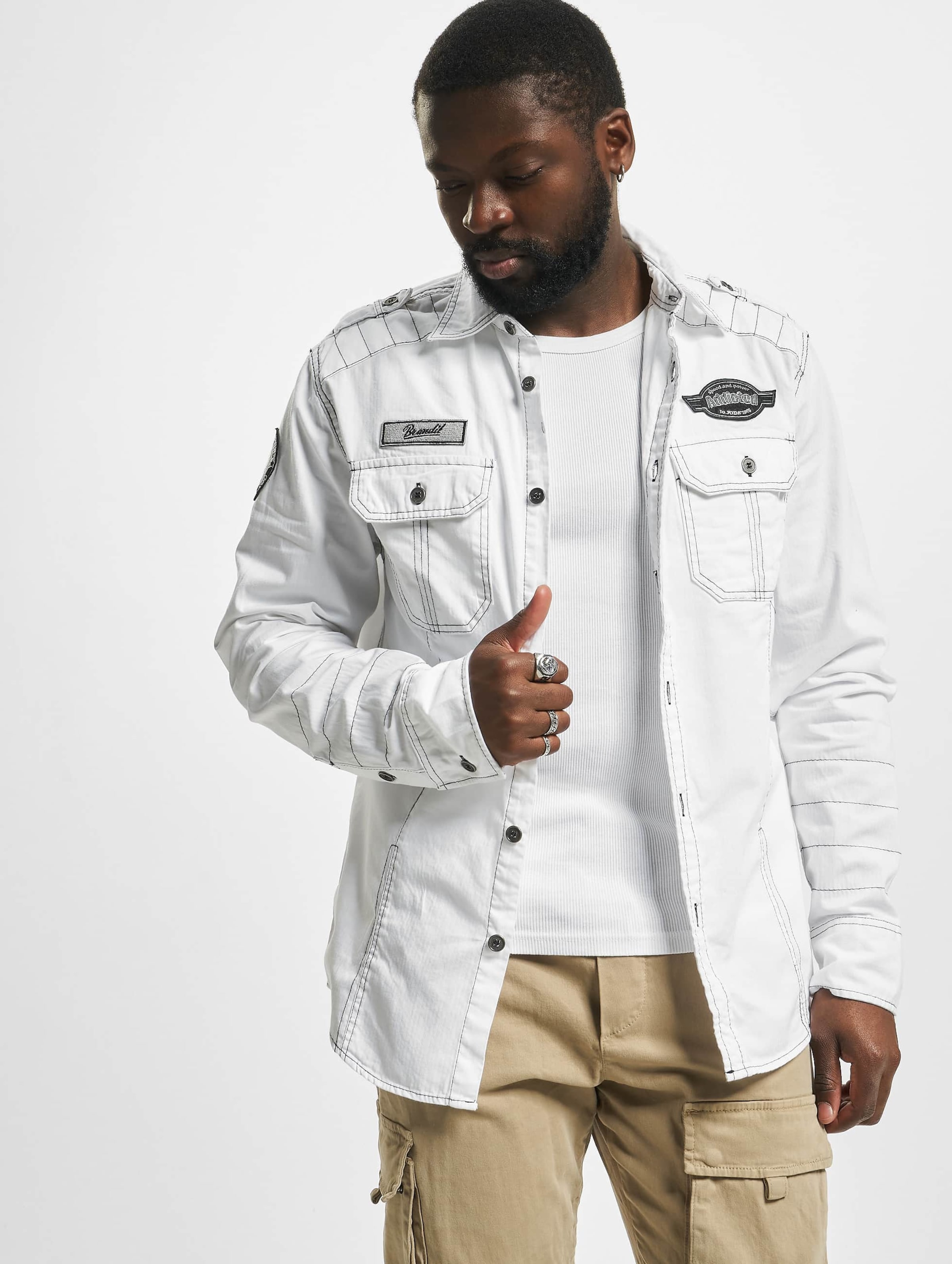 Brandit Overhemd -3XL- Luis vintageshirt Wit
