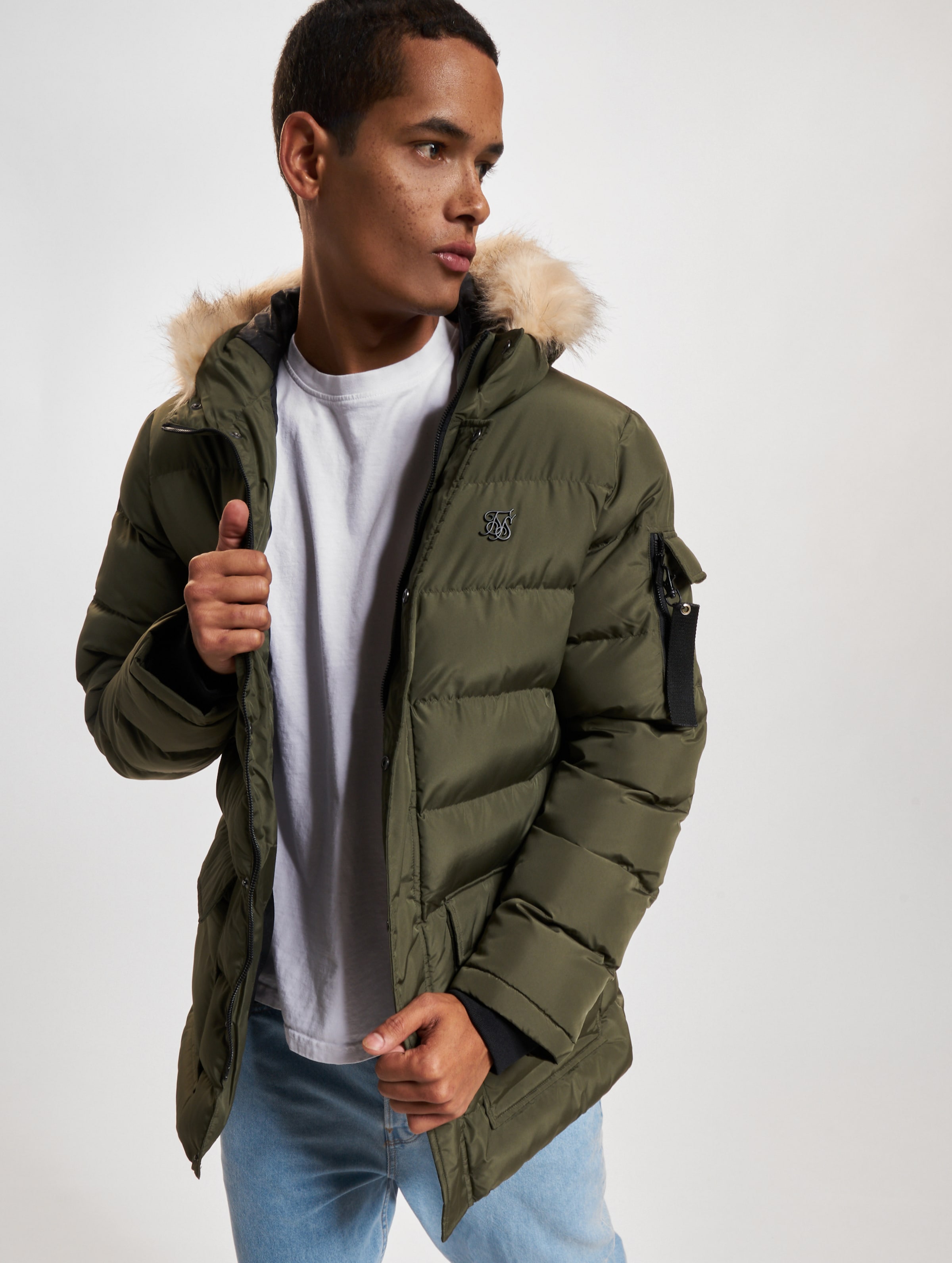 Siksilk everest hot sale hooded bomber