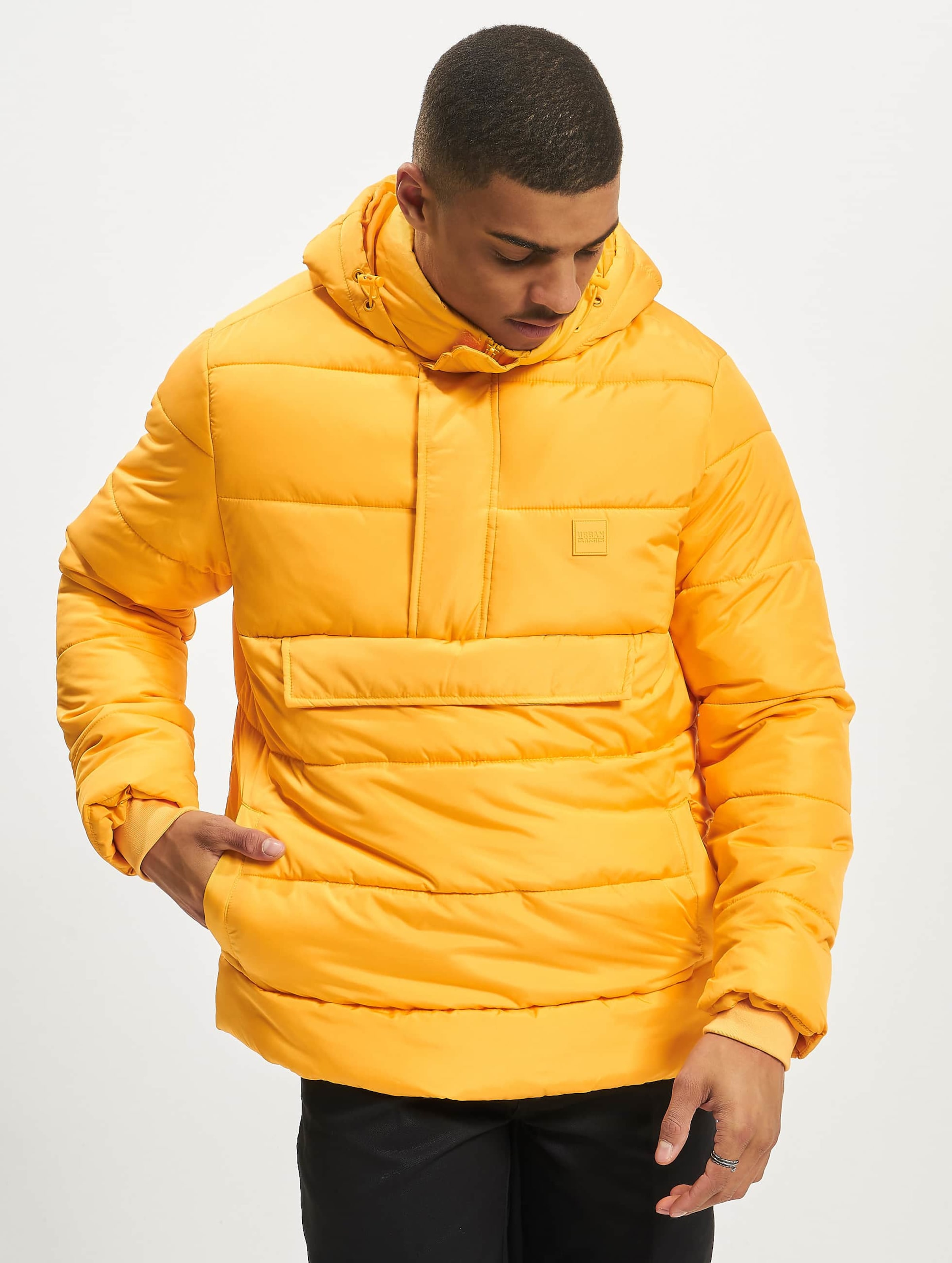 Urban Classics Pull Over Puffer Jacket Männer,Unisex op kleur geel, Maat XXL