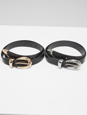 Chunky Buckle Loop Synthetic Leather 2 Pack